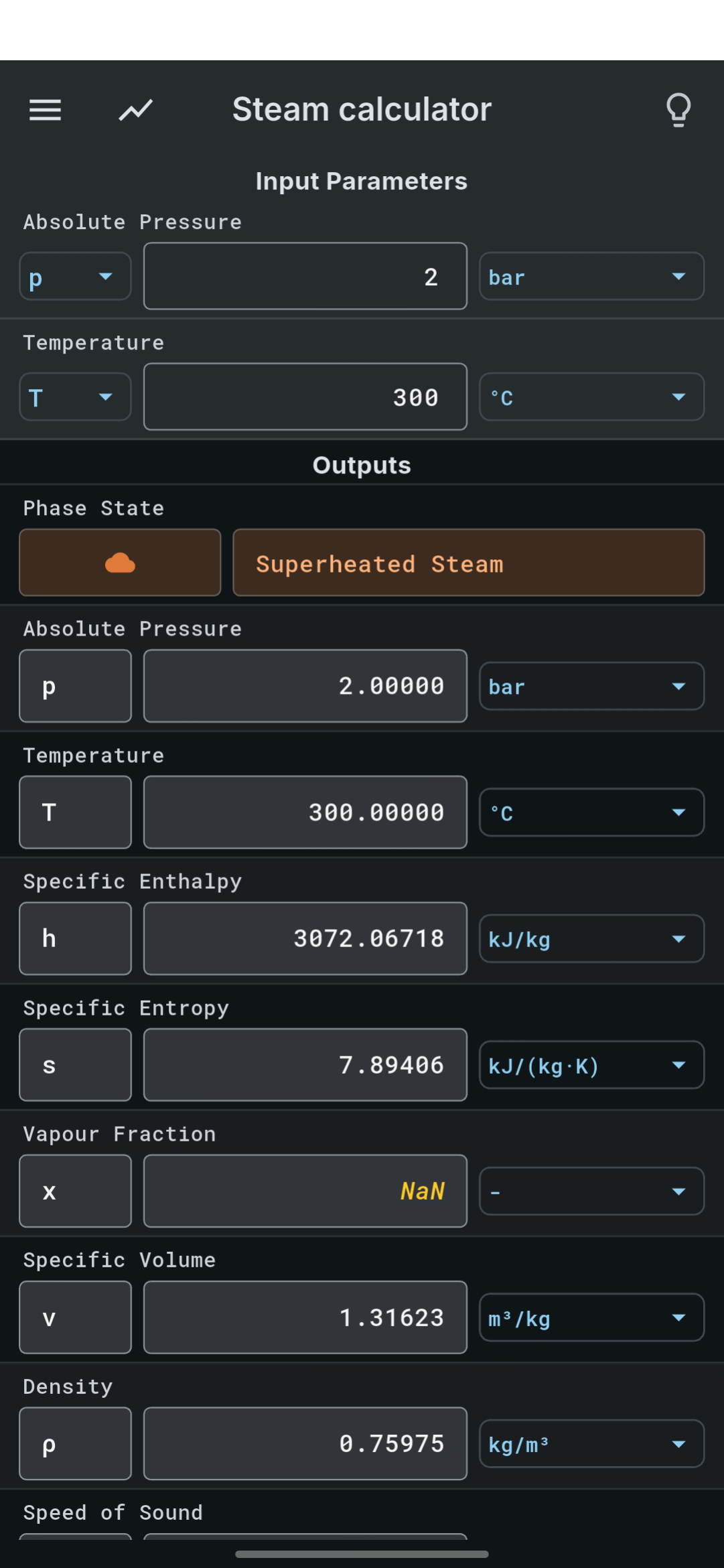 Thermo-Steam Calc & Tools Screenshot