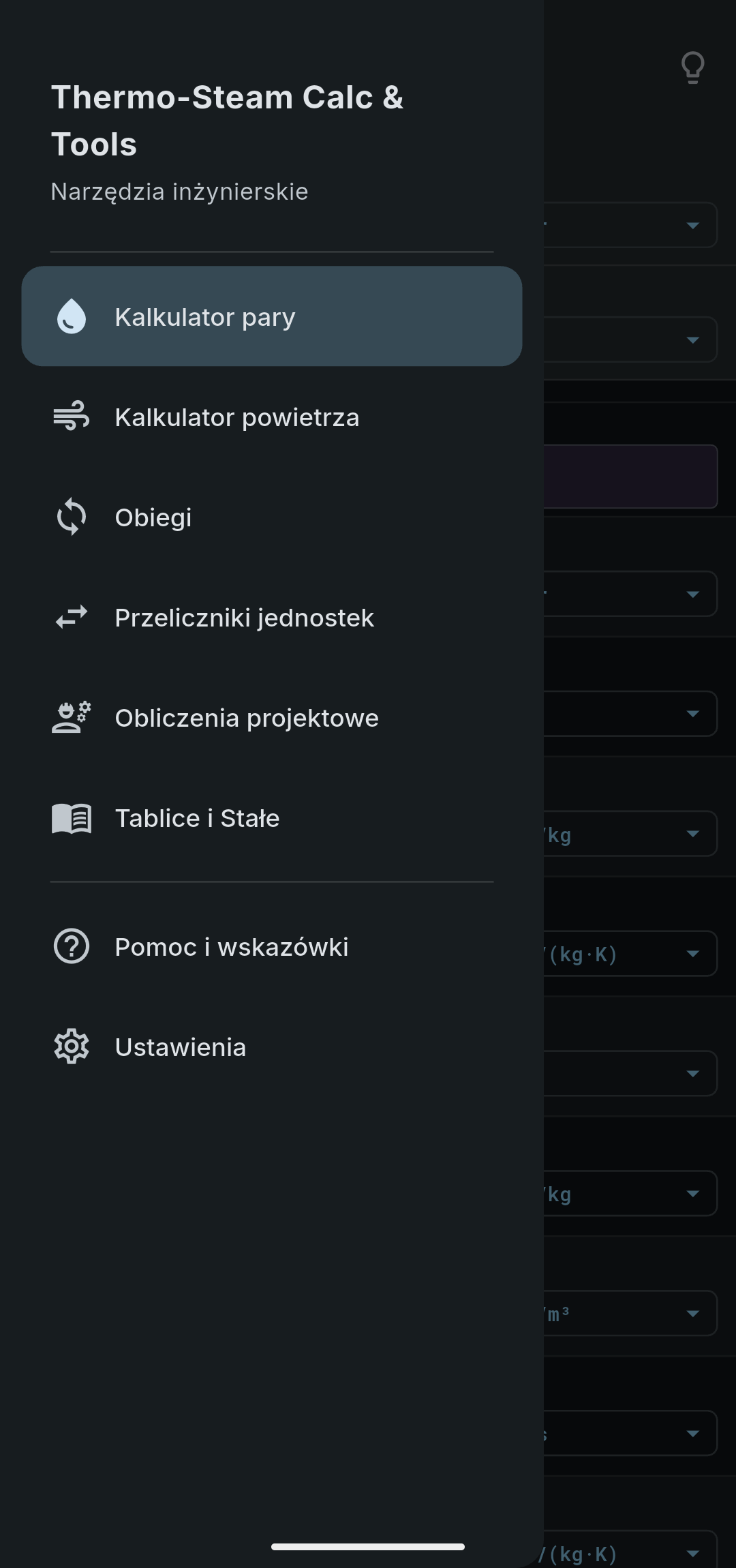 Thermo-Steam Calc & Tools Screenshot